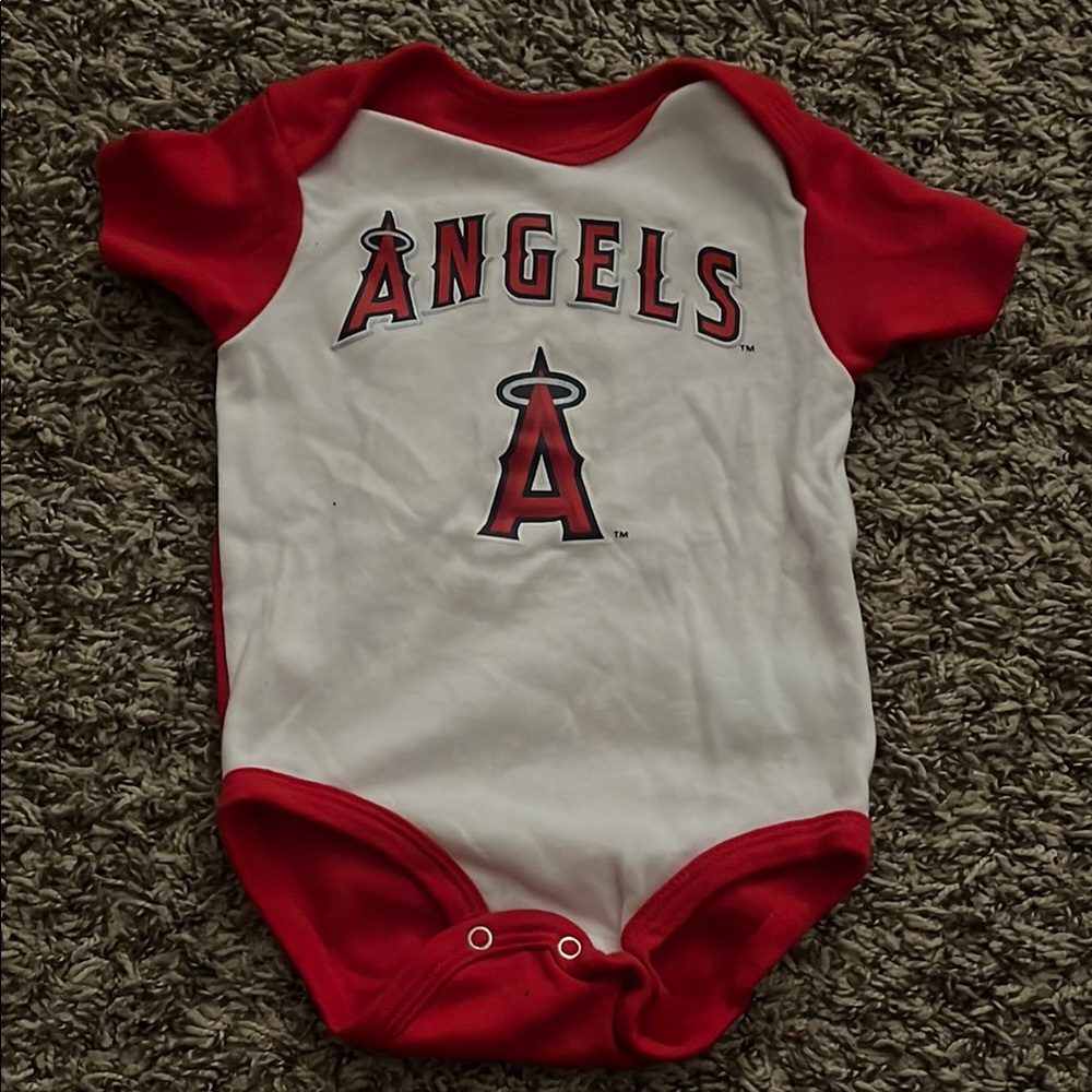 Angels Red and White Kids One Piece